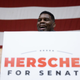 MILTON, GA - NOVEMBER 21: Republican Senate nominee Herschel Walker speaks to a crowd gathered for a rally with prominent Republicans on November 21, 2022, in Milton, Georgia. Walker faces incumbent Sen. Raphael Warnock (D-GA) in a runoff election on December 6th.